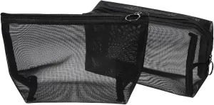 2Pcs Large Capacity Zipper Toiletries Storage Bag Multi Functional Travel Organizer for Men Lightweight Mesh Cosmetic Pouch for Easy Maintenance and Use
