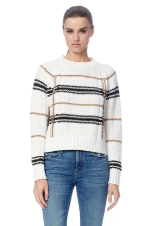 360 Sweater - Ella White/Camel/Black