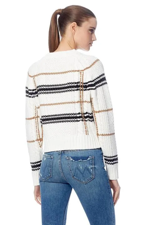 360 Sweater - Ella White/Camel/Black