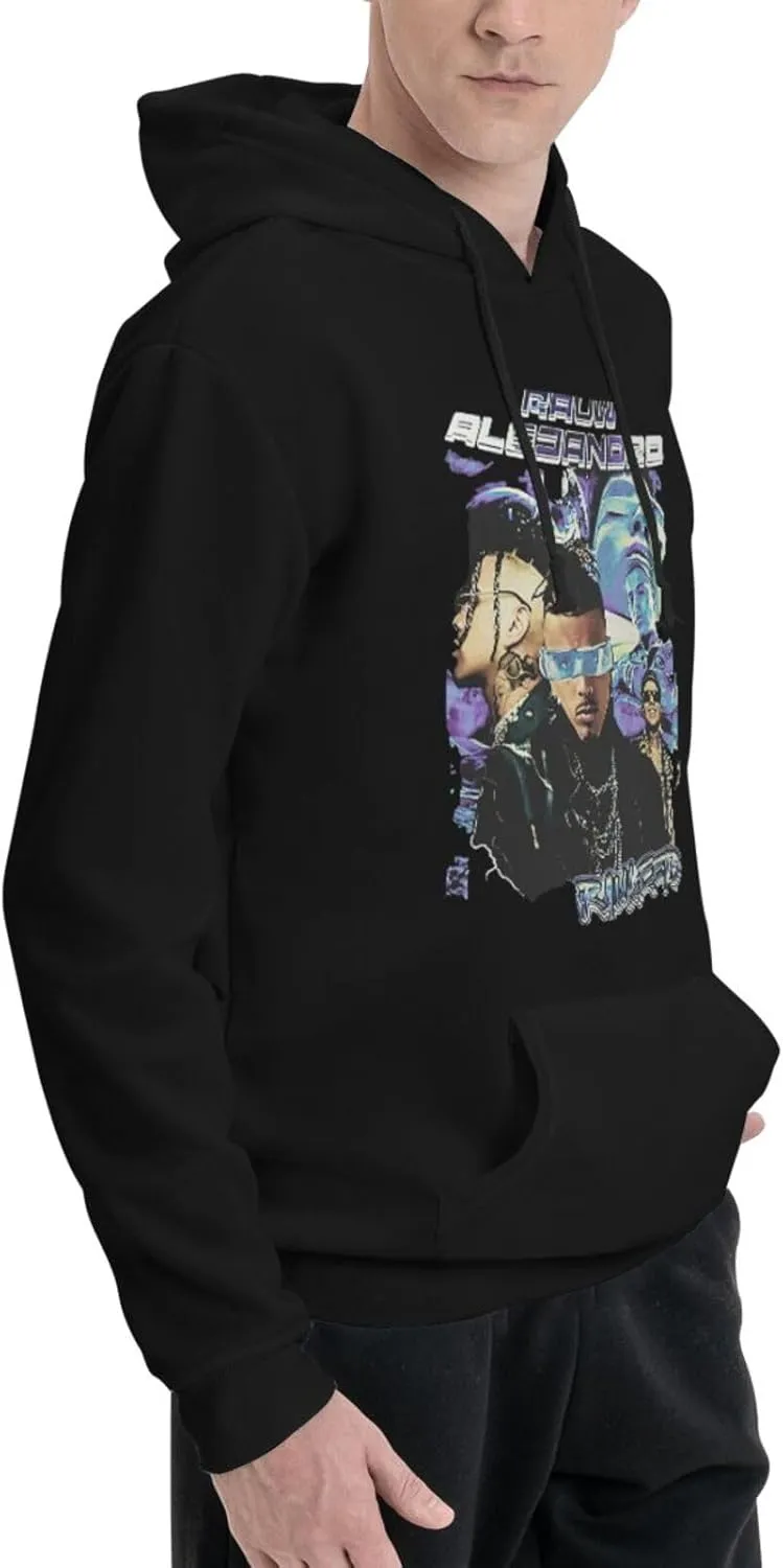 Adult Unisex Hooded Crew Neck Pullover Sweatshirt Top Classic Long Sleeve Hoodie Street Heavyweight Sweaterblack