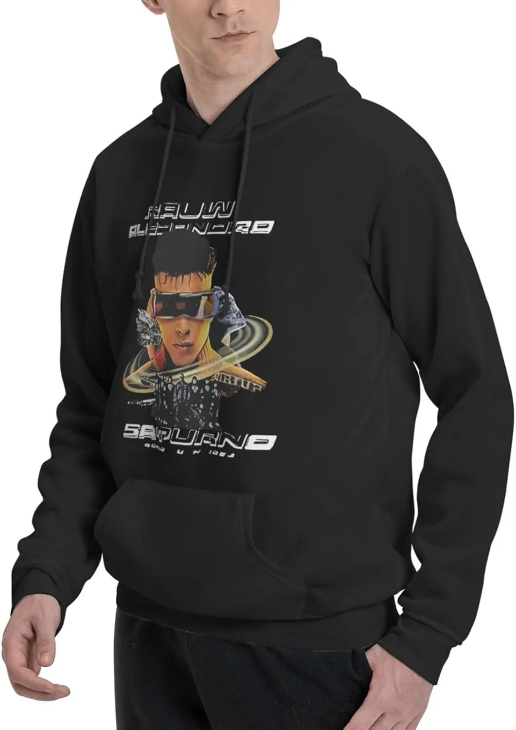 Adult Unisex Hooded Crew Neck Pullover Sweatshirt Top Classic Long Sleeve Hoodie Street Heavyweight Sweaterblack