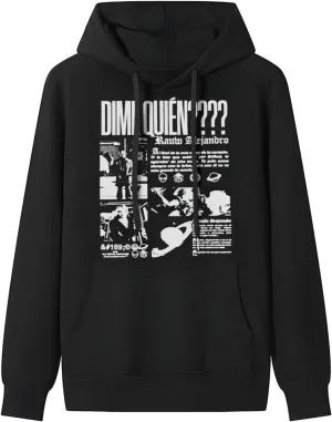 Adult Unisex Hooded Crew Neck Pullover Sweatshirt Top Classic Long Sleeve Hoodie Street Heavyweight Sweaterblack