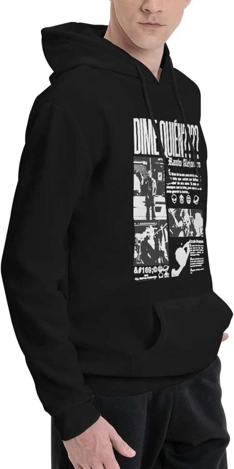 Adult Unisex Hooded Crew Neck Pullover Sweatshirt Top Classic Long Sleeve Hoodie Street Heavyweight Sweaterblack