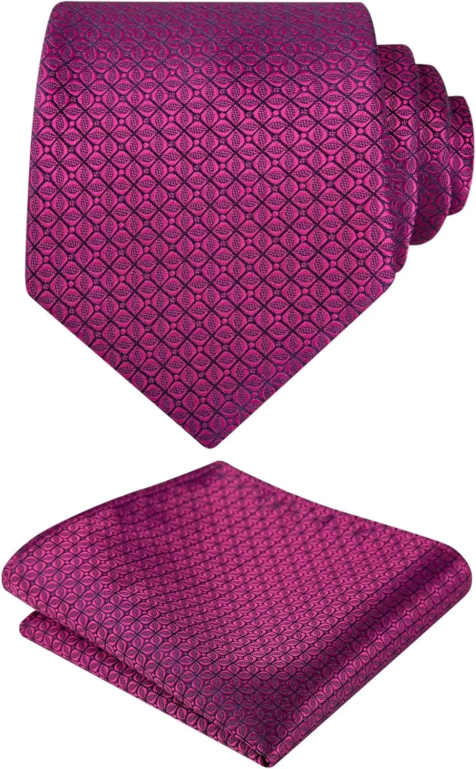 Alizeal 3pcs Mens Dress Shirt with Tie Pocket Square Set Classic Long Sleeve Shirts Matching Necktie Button Down Shirt