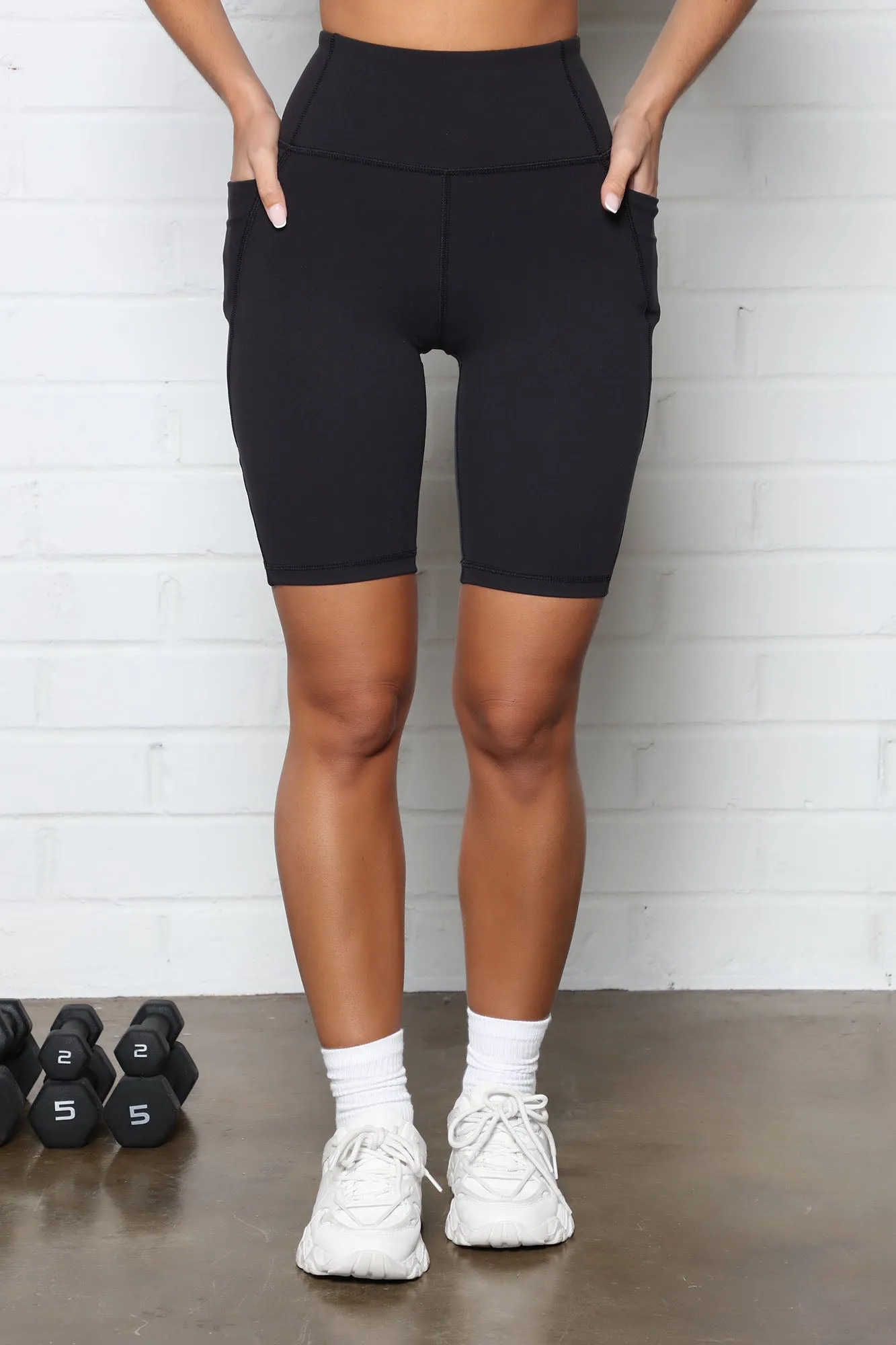 At Ease Active Biker Short In Power Flex - Black