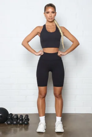 At Ease Active Biker Short In Power Flex - Black