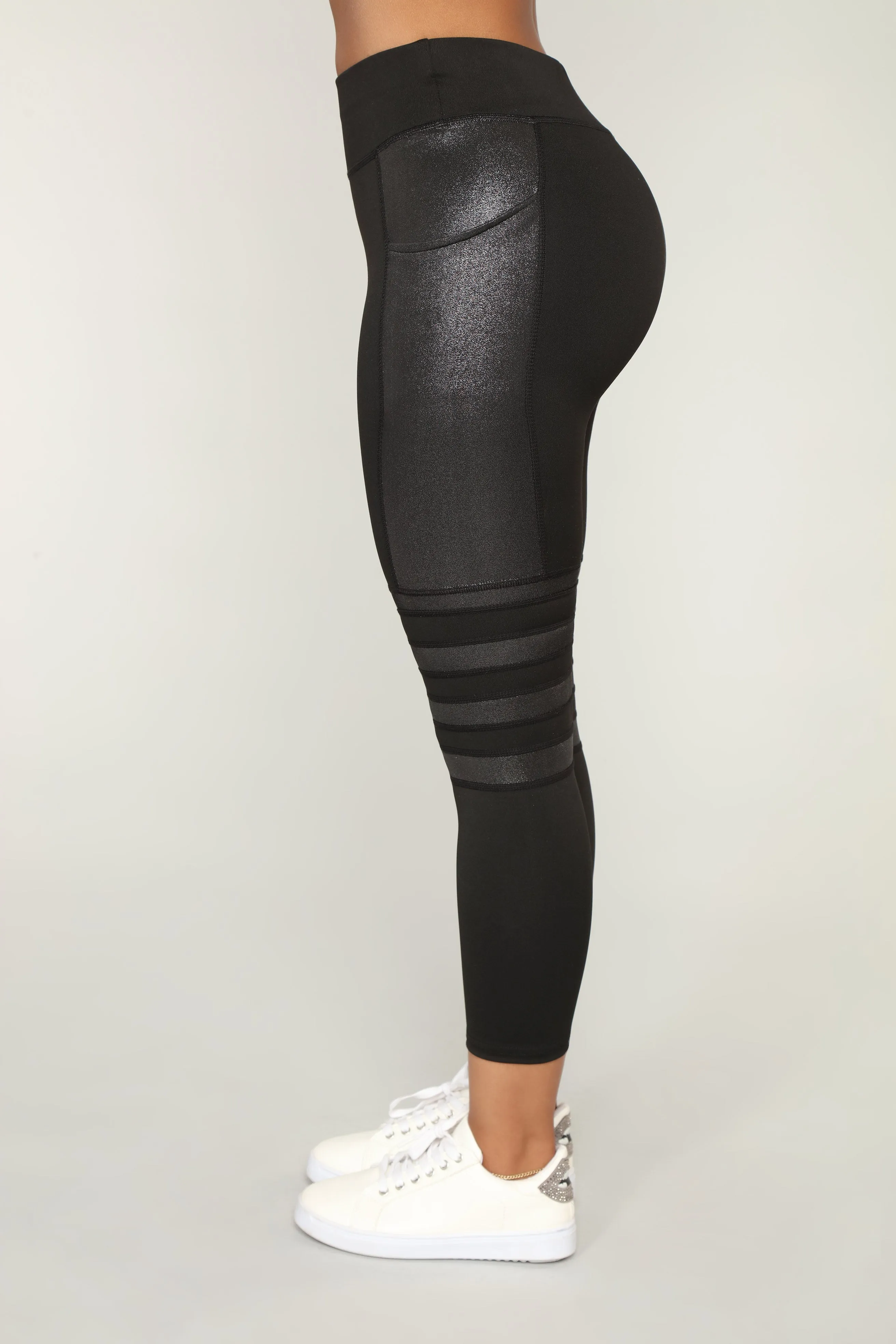 Baylee Performance Leggings - Silver