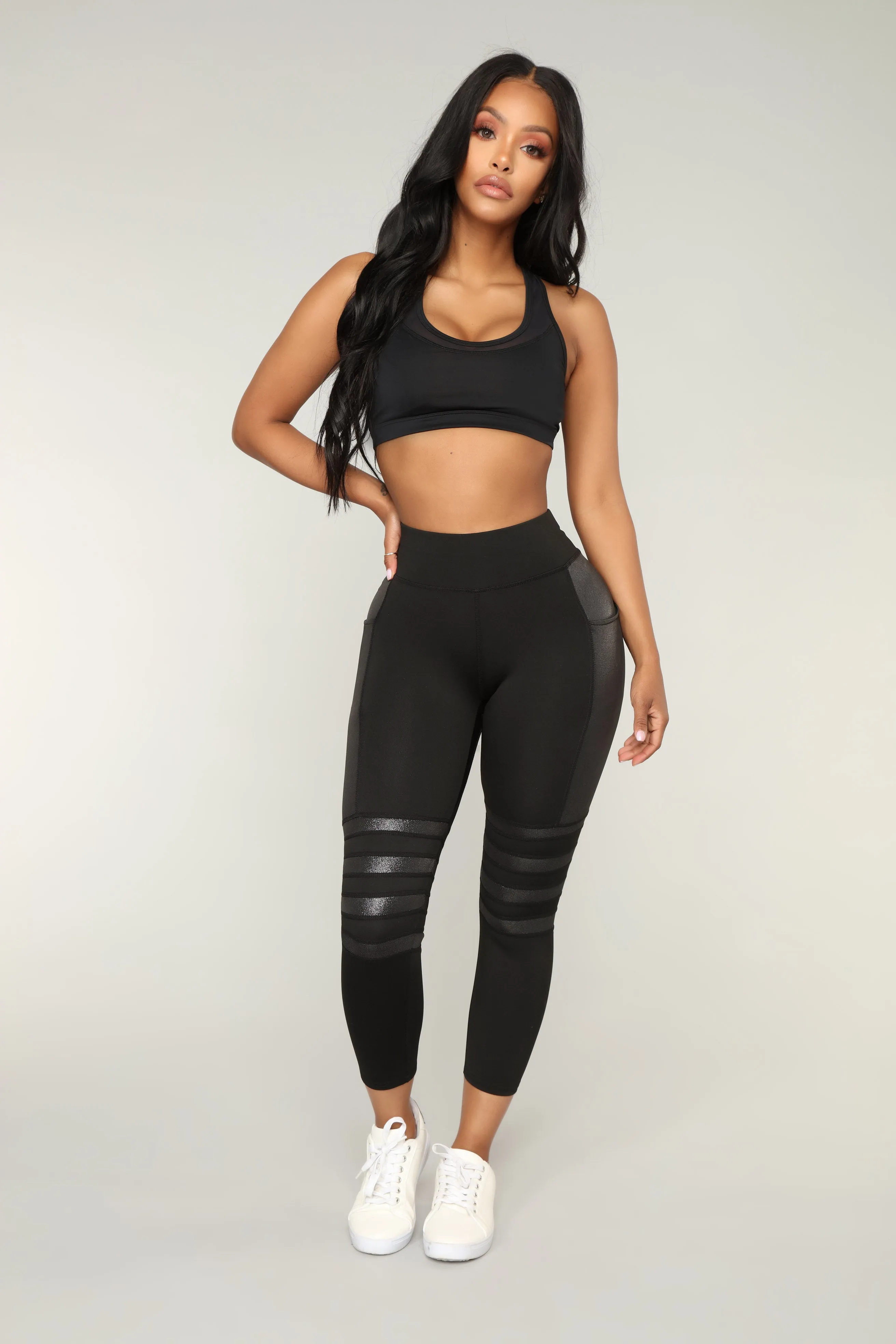 Baylee Performance Leggings - Silver