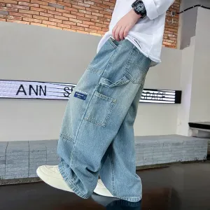 Boys Wide Fit Cargo Jeans