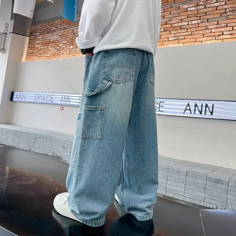 Boys Wide Fit Cargo Jeans