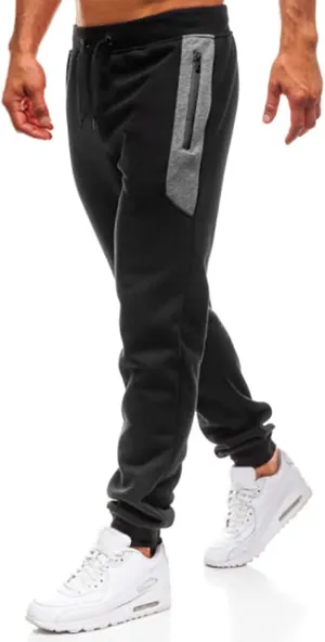 Cargo Pants for Men Relaxed Fit Workout Sports Running Pant Zipper Pockets Pants for Men with Zipper Casual Pockets