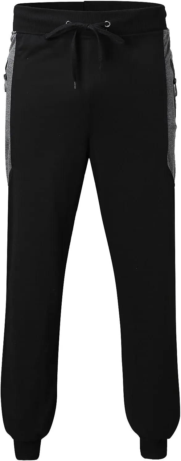 Cargo Pants for Men Relaxed Fit Workout Sports Running Pant Zipper Pockets Pants for Men with Zipper Casual Pockets