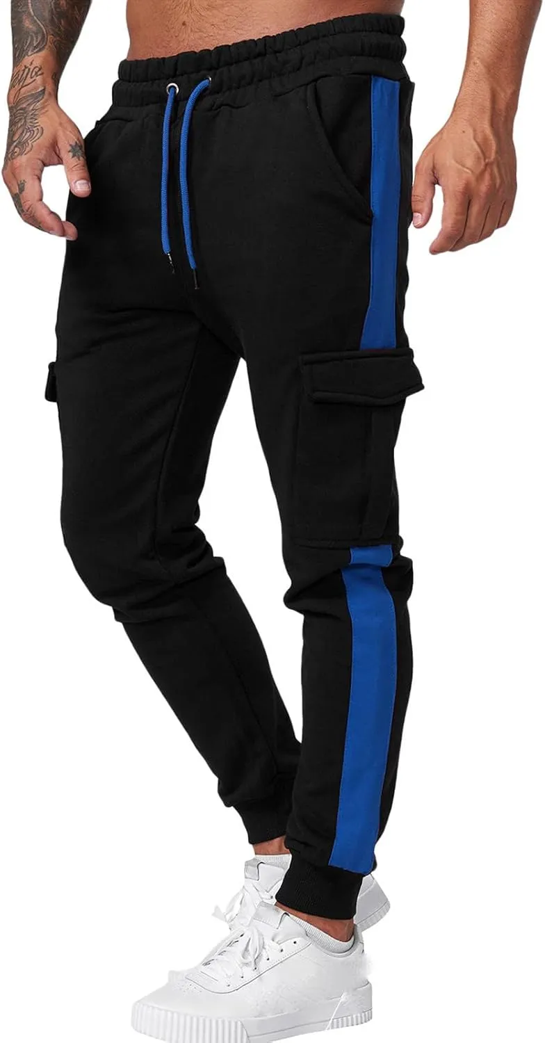 Cargo Sweatpants for Men Mens Lounge Pants Sports Sweatpants Men's Heavyweight Fleece Cargo Sweatpants Elastic Waist
