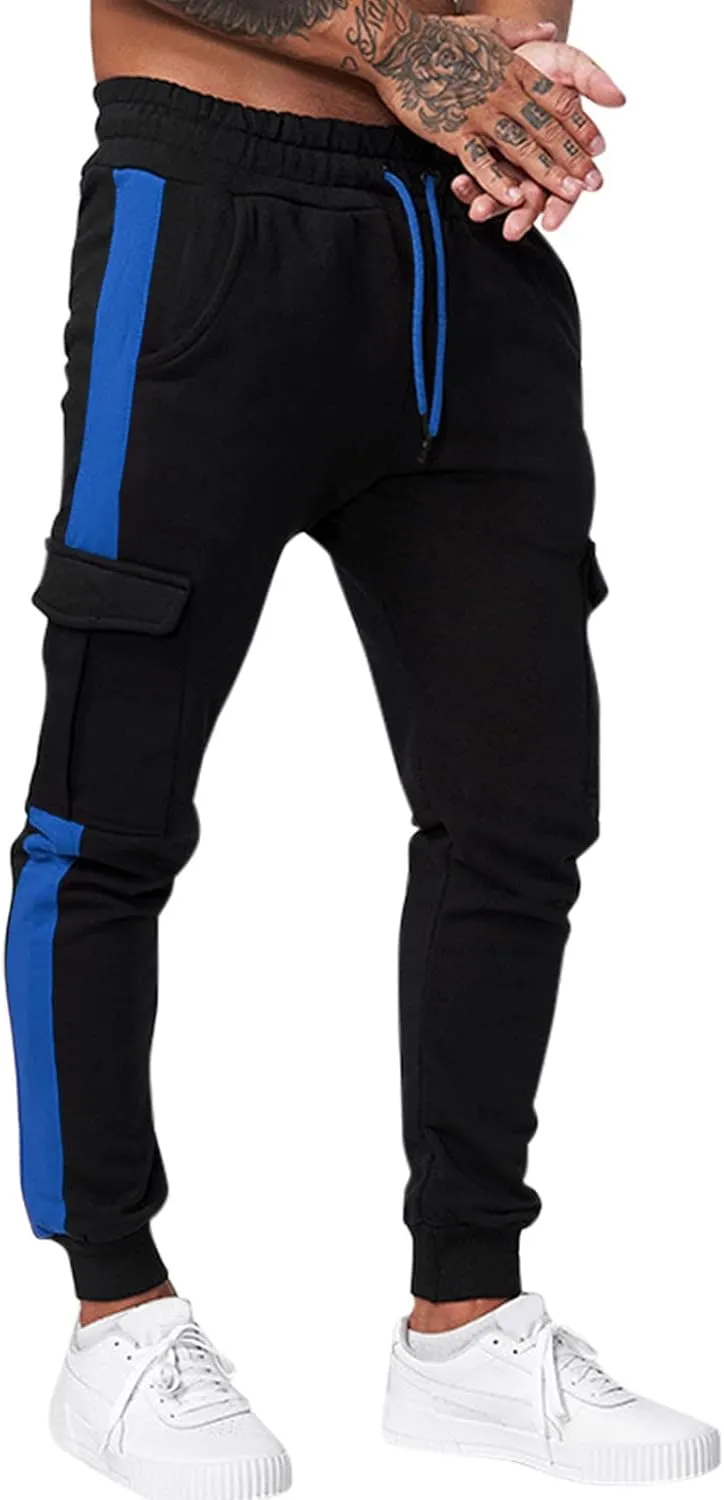 Cargo Sweatpants for Men Mens Lounge Pants Sports Sweatpants Men's Heavyweight Fleece Cargo Sweatpants Elastic Waist
