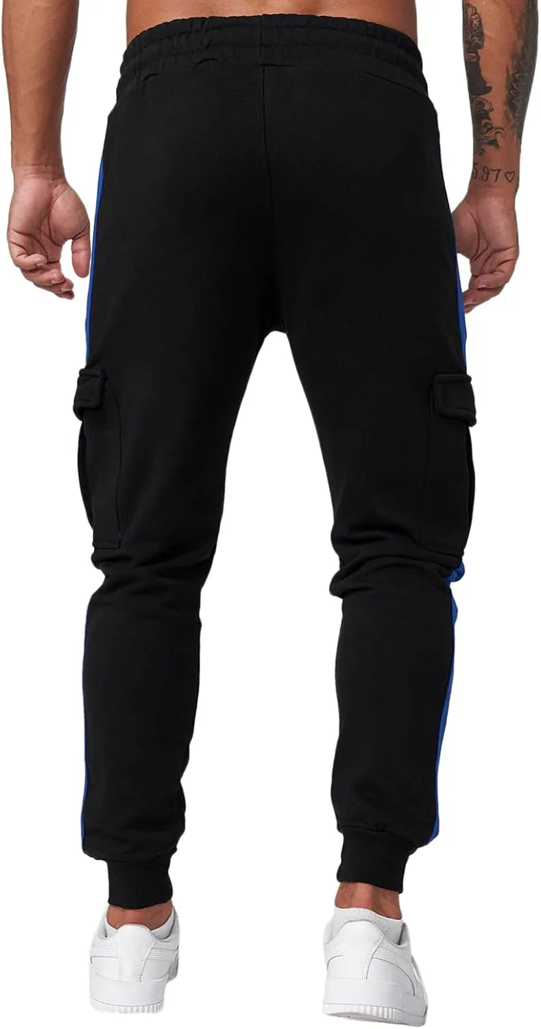 Cargo Sweatpants for Men Mens Lounge Pants Sports Sweatpants Men's Heavyweight Fleece Cargo Sweatpants Elastic Waist