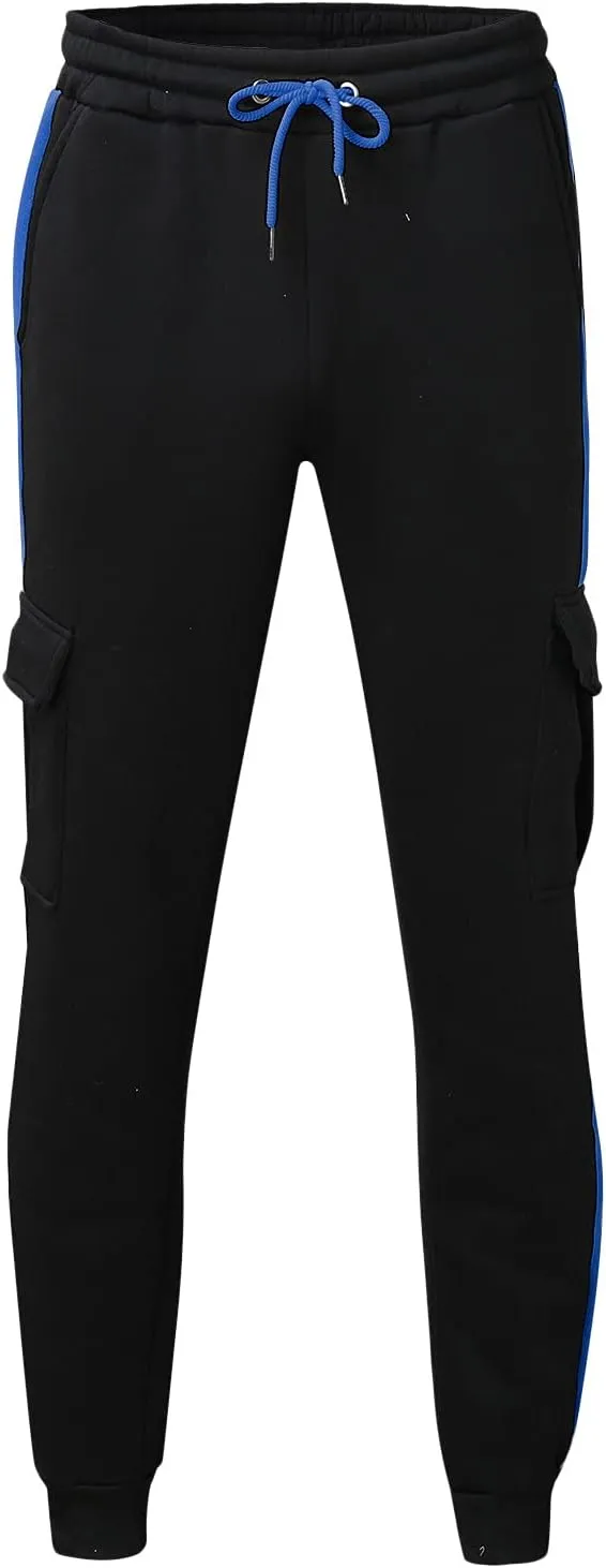 Cargo Sweatpants for Men Mens Lounge Pants Sports Sweatpants Men's Heavyweight Fleece Cargo Sweatpants Elastic Waist
