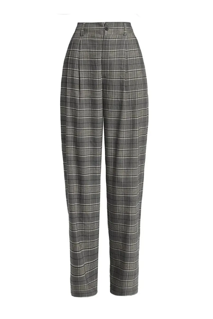 Carrie Pant Grey Plaid