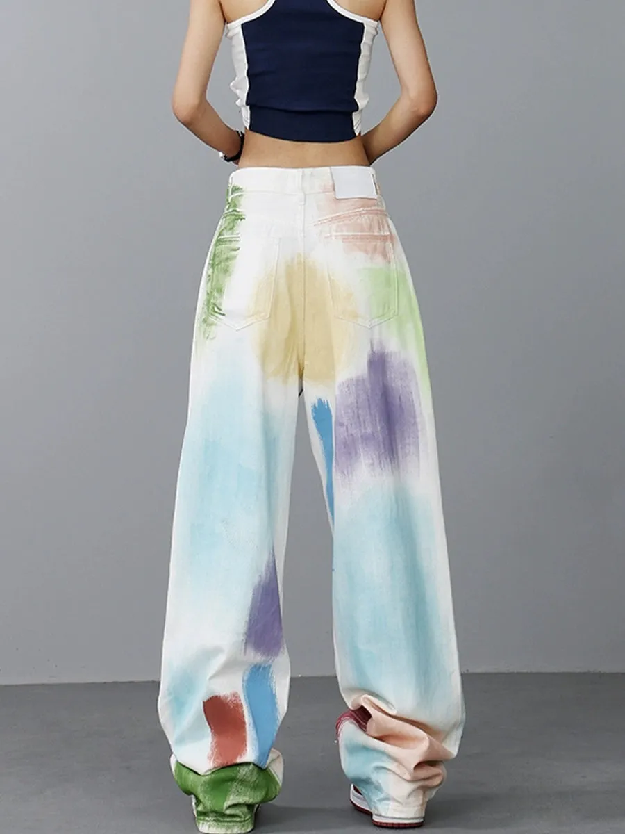 Colorful Loose Fit Denim Jeans