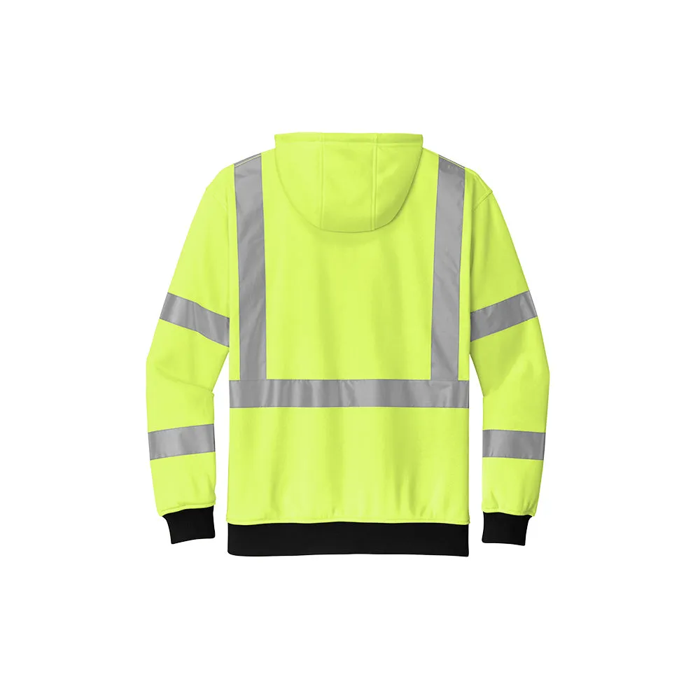 CornerStone® ANSI 107 Class 3 Heavy-Duty Fleece Full-Zip Hoodie- Safety Yellow