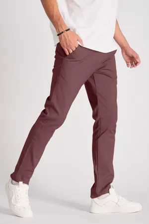 Eddie premium comfort stretch chino in Burgundy
