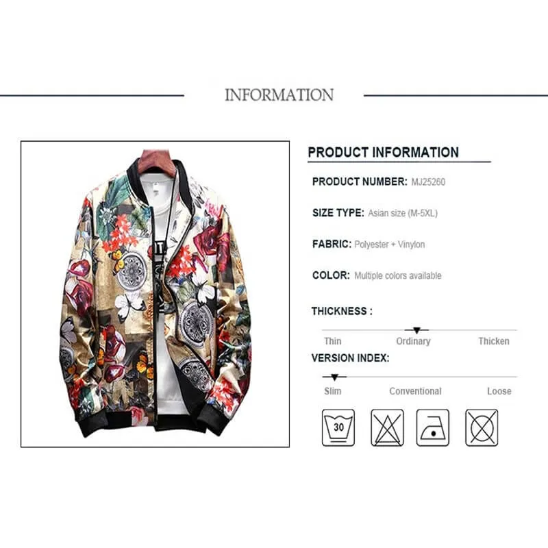 Flowers Windbreakers jackets for men