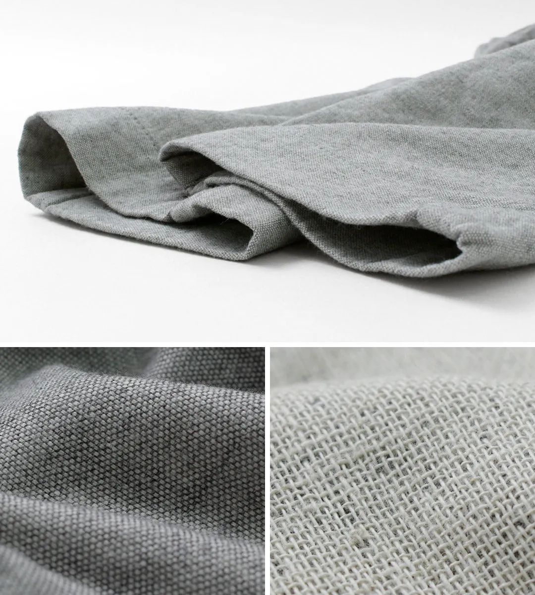 FOB FACTORY / F0513 Cotton Linen Double Wave Chambray Pants