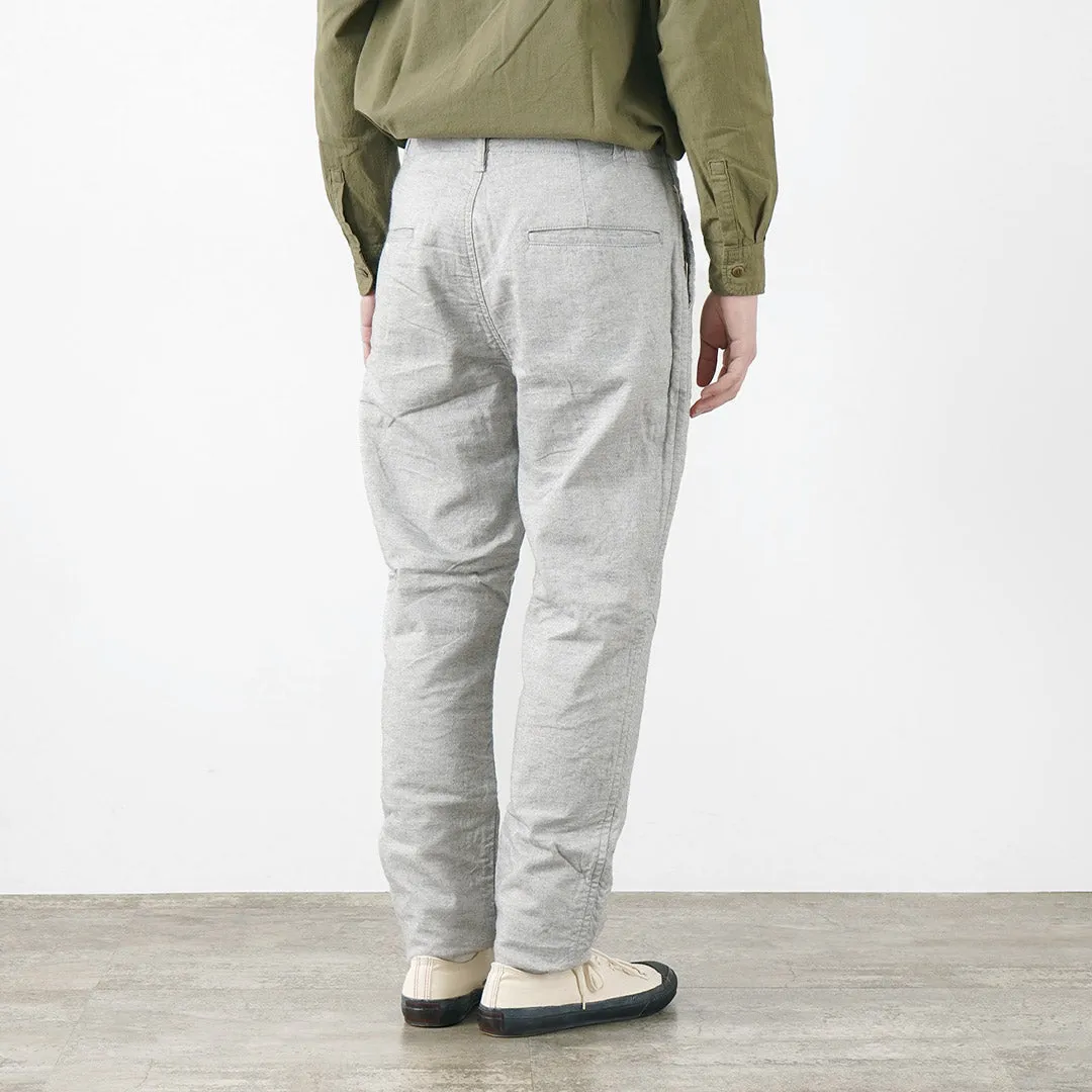FOB FACTORY / F0513 Cotton Linen Double Wave Chambray Pants