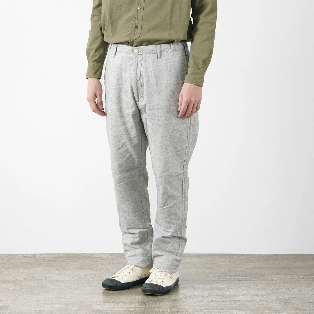 FOB FACTORY / F0513 Cotton Linen Double Wave Chambray Pants