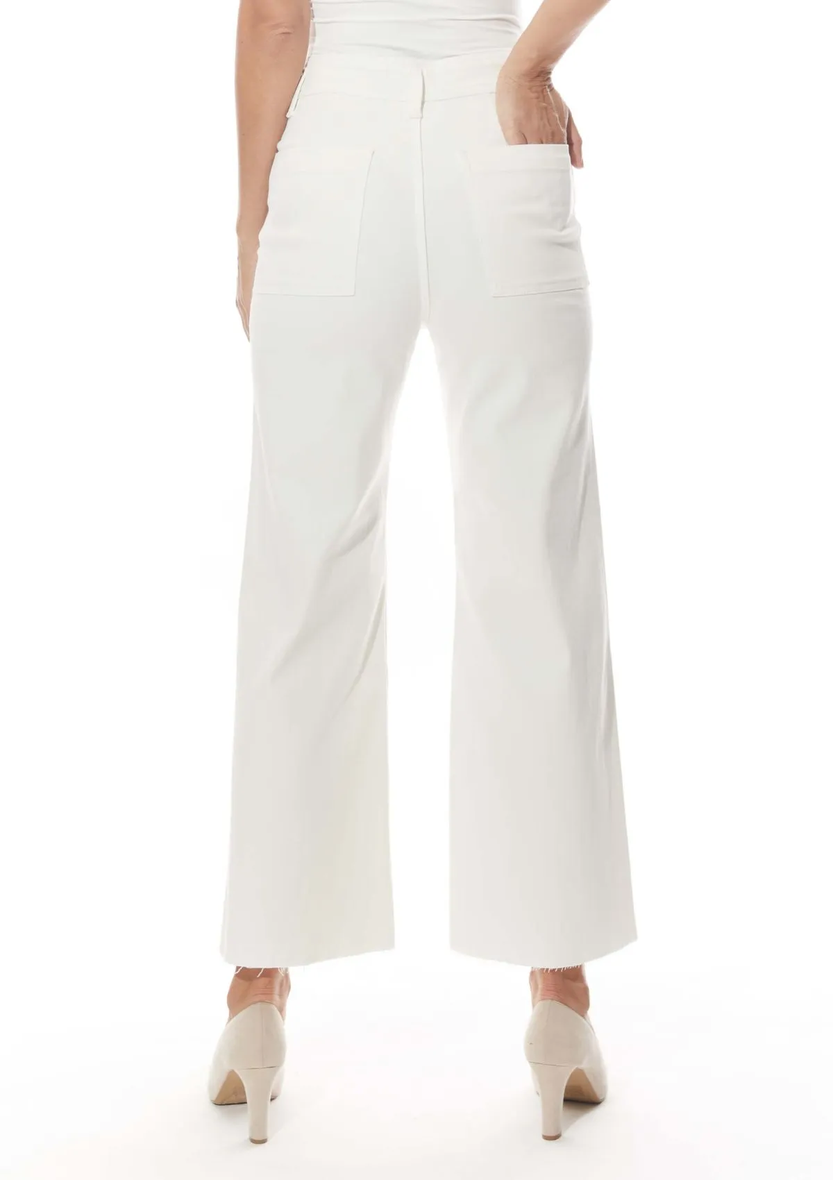 High Rise Wide Leg Jean - Off White