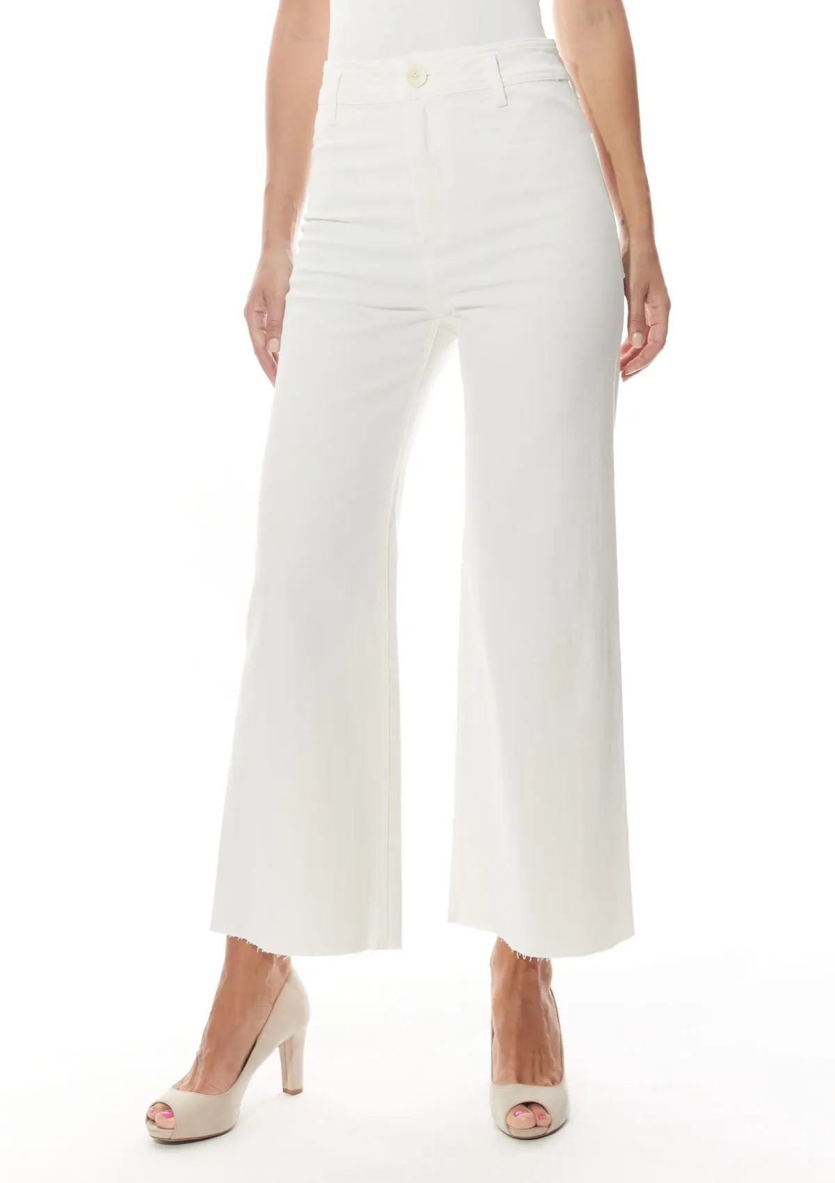 High Rise Wide Leg Jean - Off White