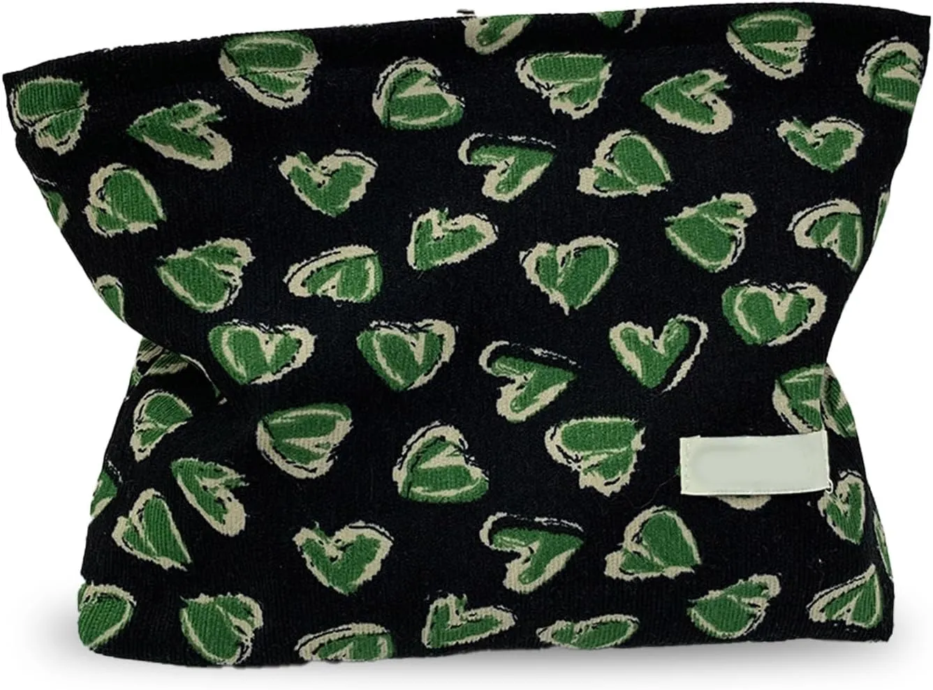 Large Capacity Makeup Bag Zipper Cosmetic Pouch for Purse, Travel Toiletry Organizer, Multi-functional Convenient Storage Bag for Daily and Travel Use (Heart)