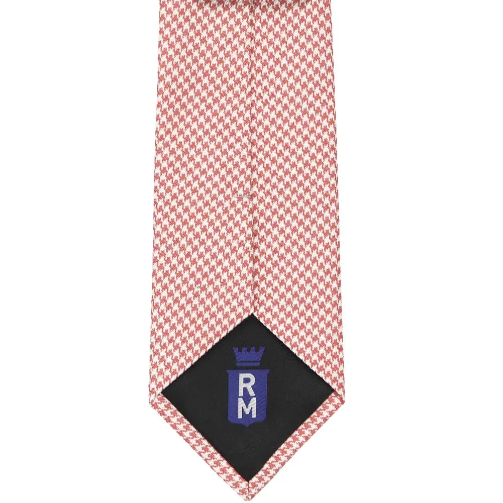 Light Red Duke Puppytooth Cotton/Silk Necktie