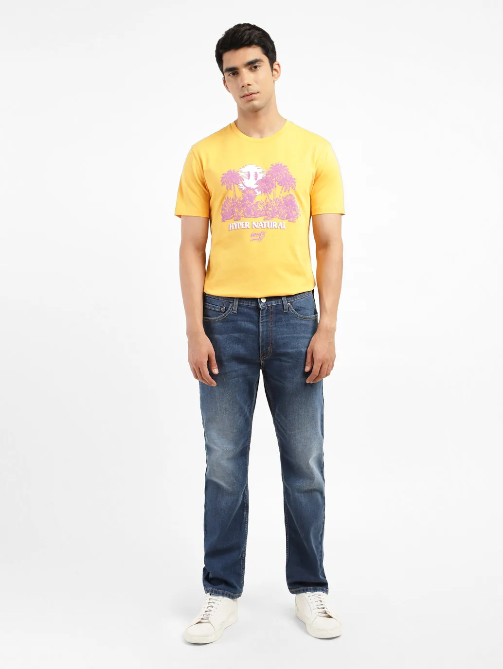 Men's 541 Blue Tapered Fit Mid Rise Jeans
