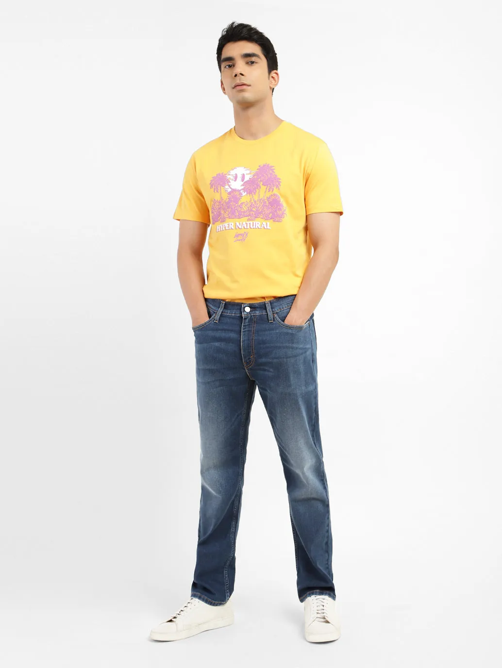 Men's 541 Blue Tapered Fit Mid Rise Jeans