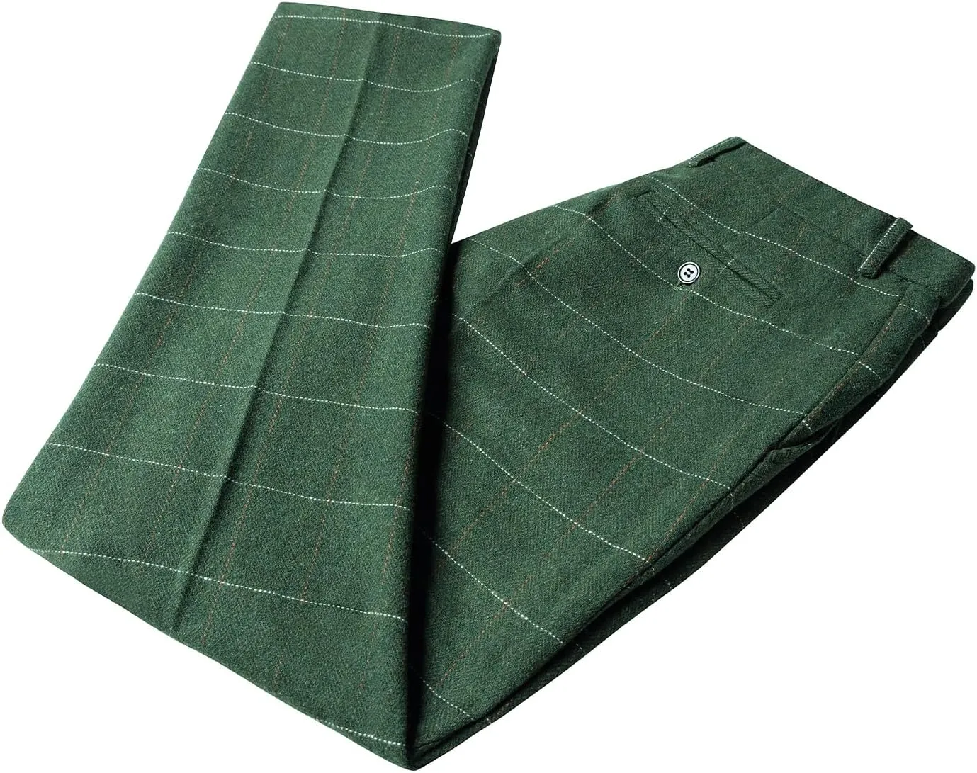 Men's Dress Pants Tweed Plaid Classic Fit Siut Separates Slim Stylish Wool Casual Business Suit Pants