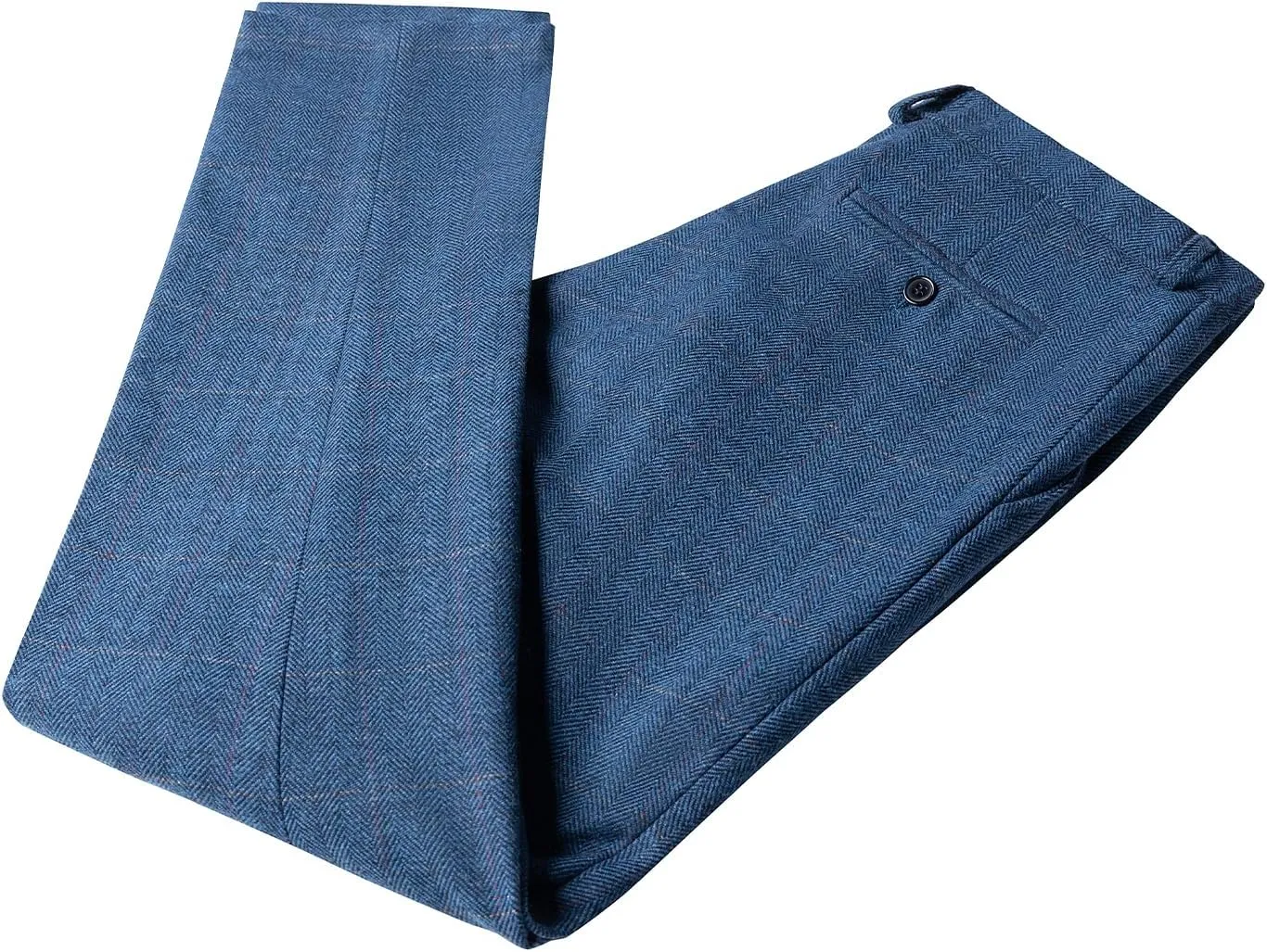 Men's Dress Pants Tweed Plaid Classic Fit Siut Separates Slim Stylish Wool Casual Business Suit Pants