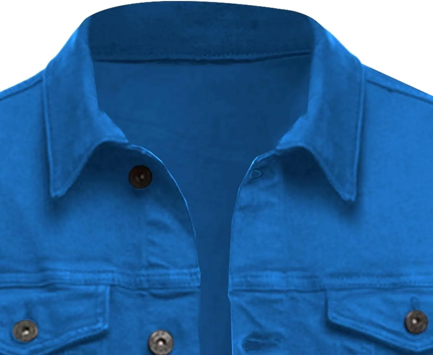 Men's Loose Plus Size Casual Jean Jacket Spring Autumn Denim Jacket Classic Trucker Style Slim Fit Outerwear