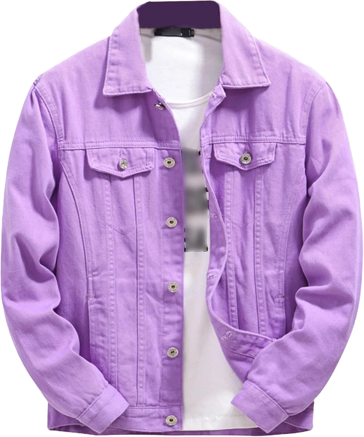 Men's Loose Plus Size Casual Jean Jacket Spring Autumn Denim Jacket Classic Trucker Style Slim Fit Outerwear