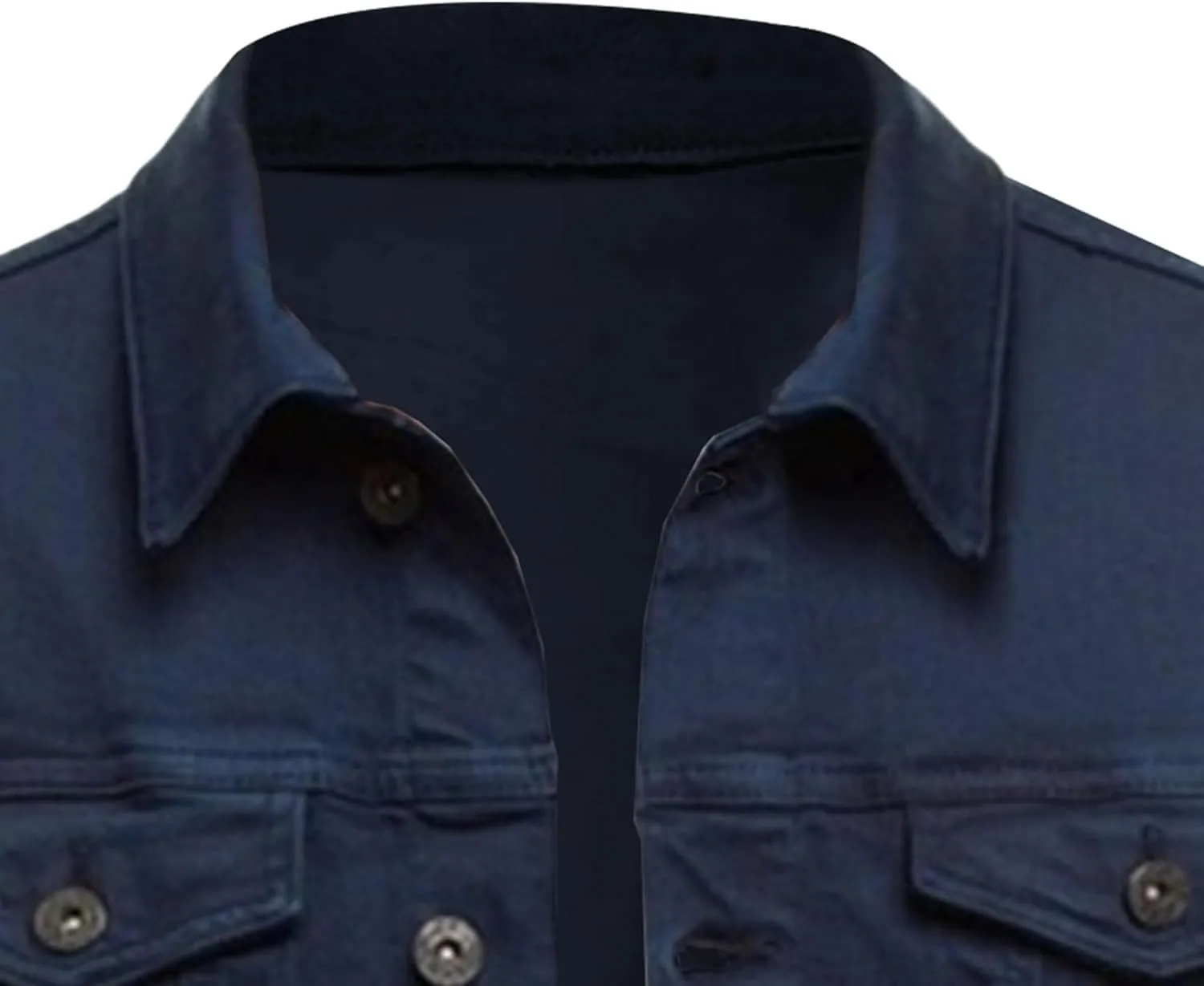Men's Loose Plus Size Casual Jean Jacket Spring Autumn Denim Jacket Classic Trucker Style Slim Fit Outerwear