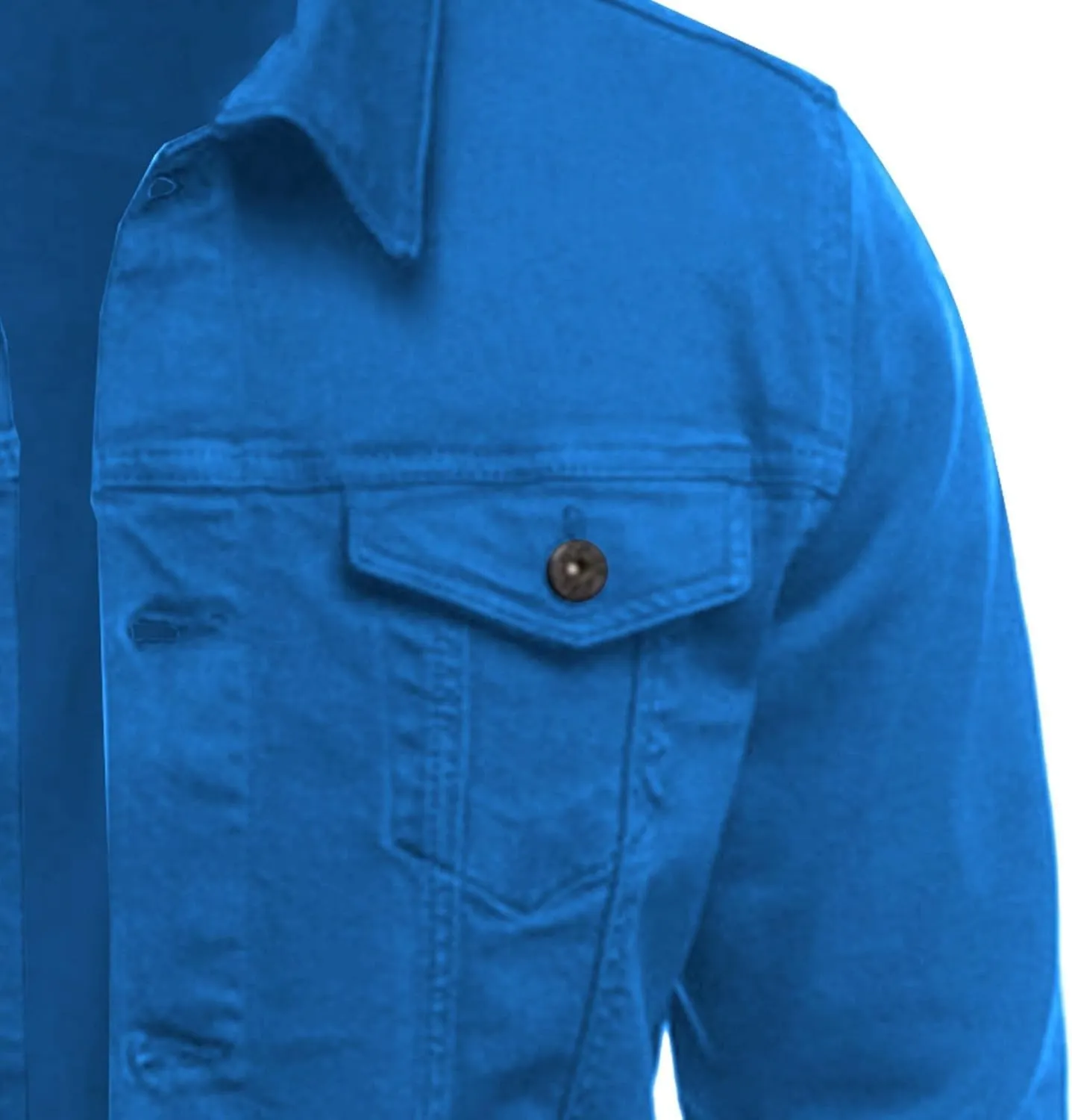 Men's Loose Plus Size Casual Jean Jacket Spring Autumn Denim Jacket Classic Trucker Style Slim Fit Outerwear