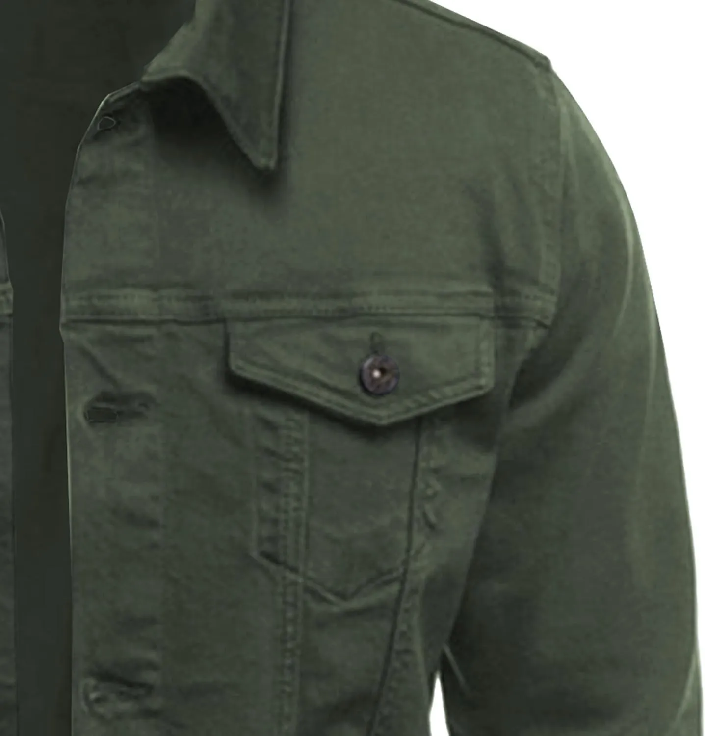 Men's Loose Plus Size Casual Jean Jacket Spring Autumn Denim Jacket Classic Trucker Style Slim Fit Outerwear