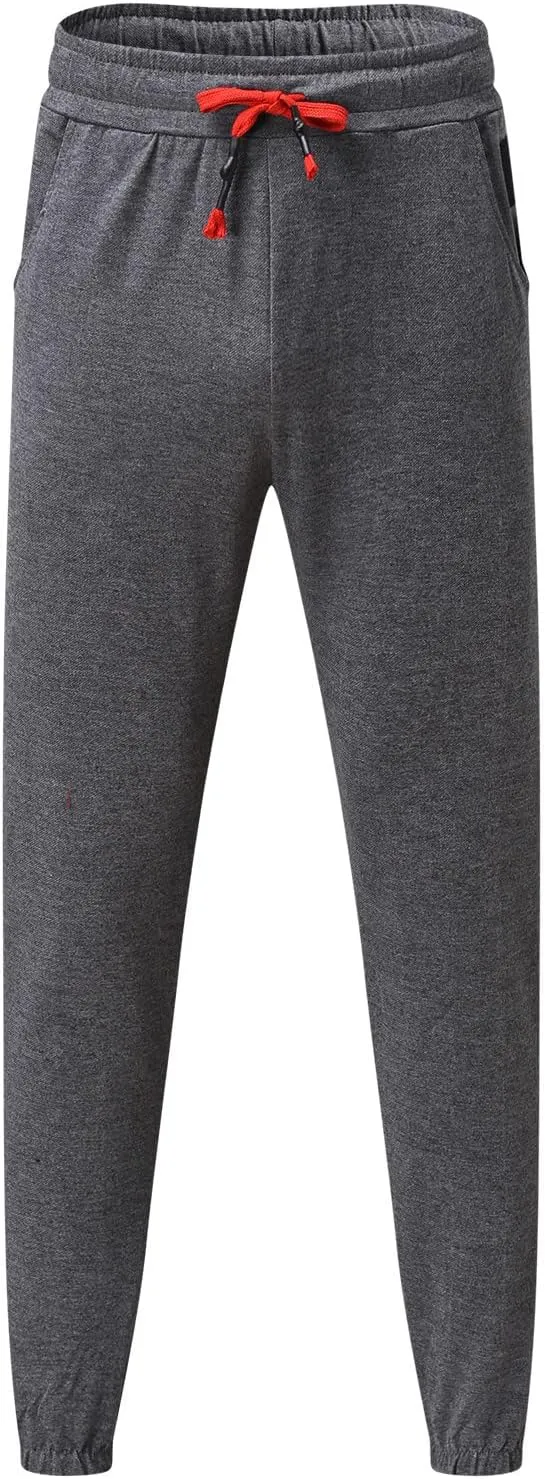 Mens Workout Cargo Sweatpants Sports Trousers Stretch Elastic Waist Gym Running Pants Cargo Hiking Pants Lightweight