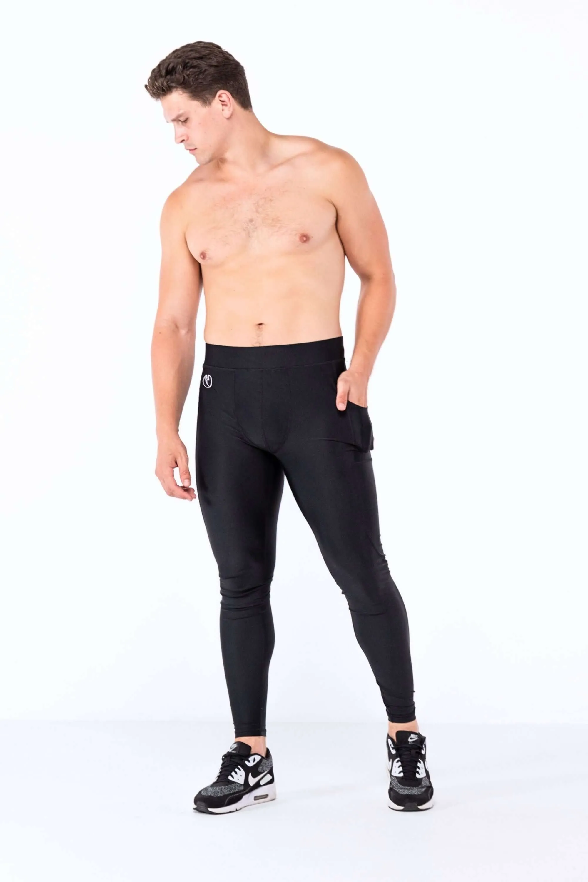 Midnight Black Meggings with Removable Crotch Pad