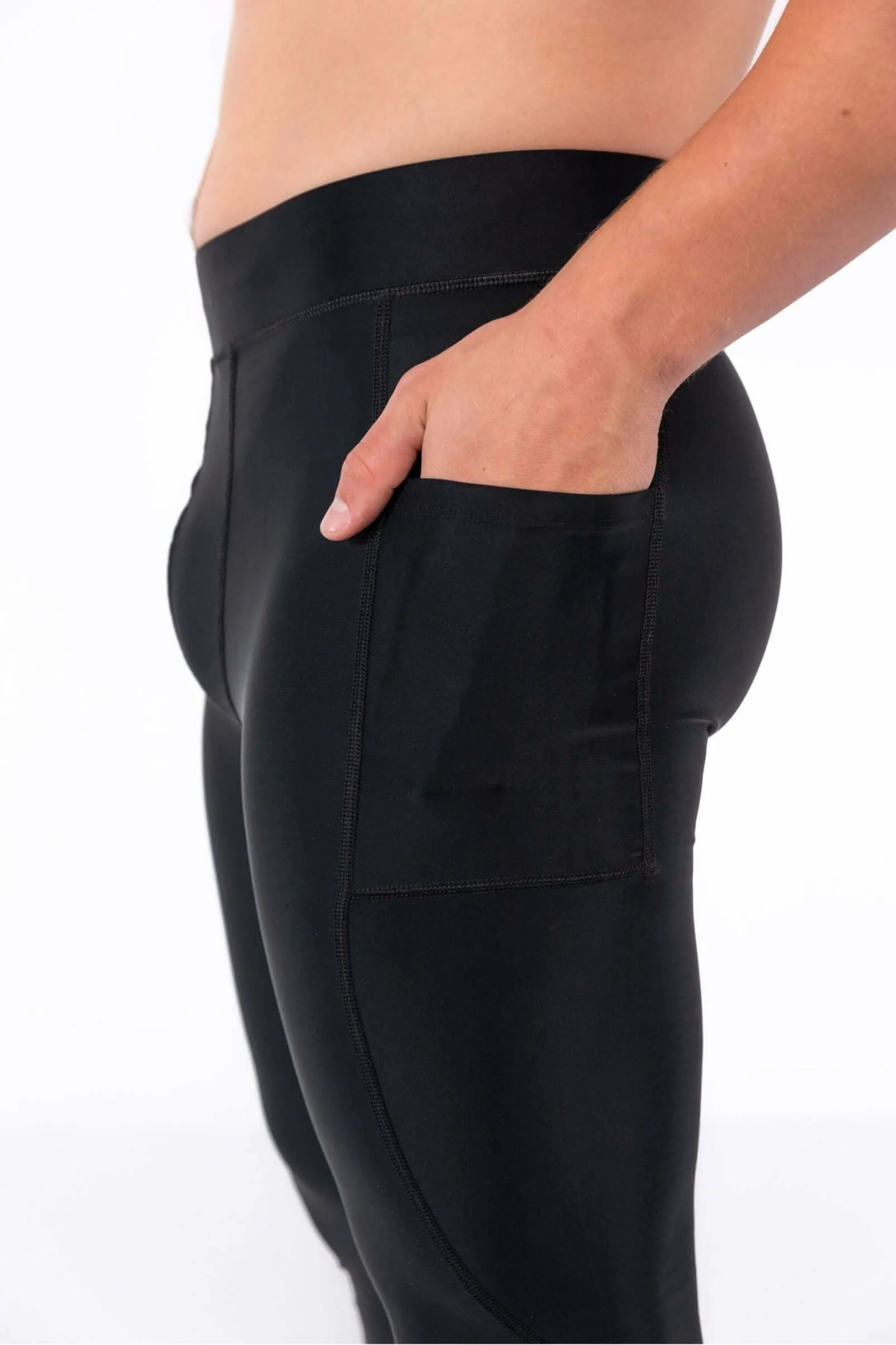 Midnight Black Meggings with Removable Crotch Pad