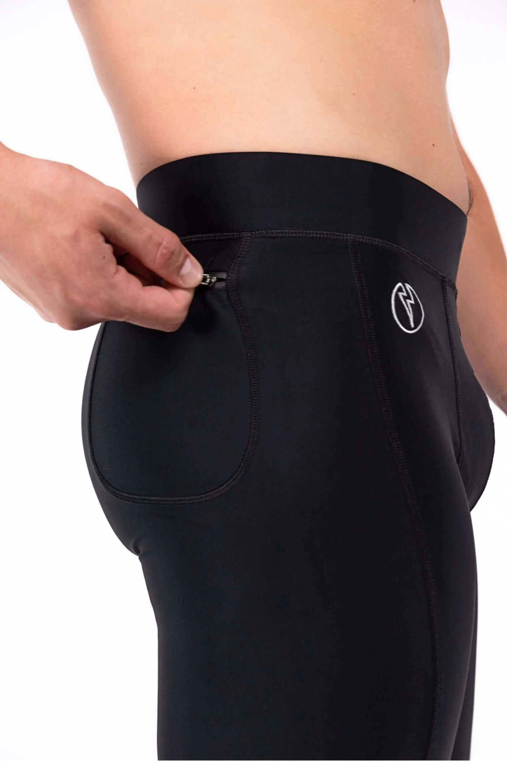 Midnight Black Meggings with Removable Crotch Pad