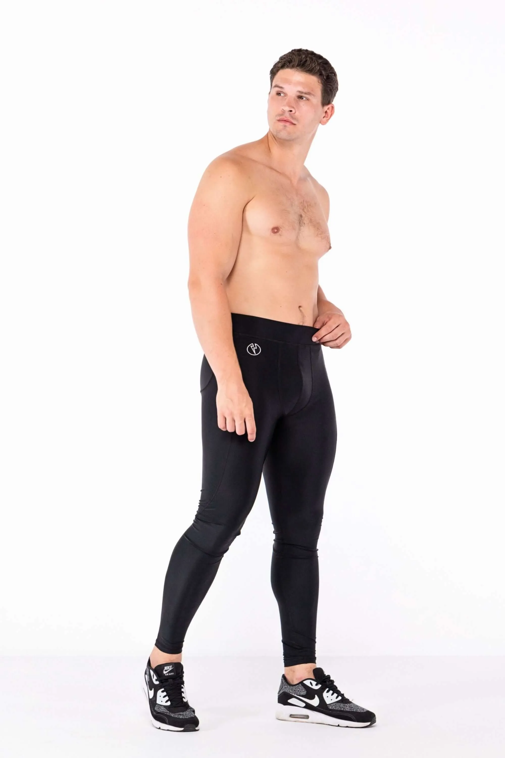 Midnight Black Meggings with Removable Crotch Pad