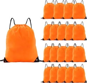 multi functional drawstring bag Bulk,drawstring backpack, 20 Pcs Draw String Bags, Cinch Bag essential for gym travel, nunisex, loose and portable (20, Orange)