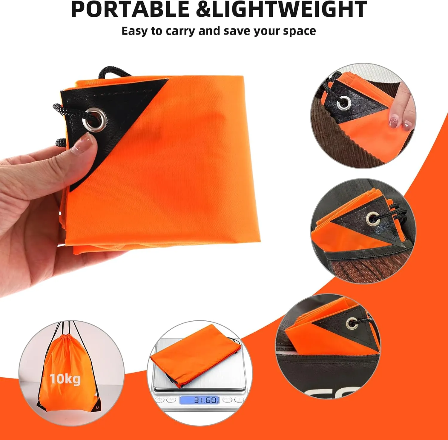 multi functional drawstring bag Bulk,drawstring backpack, 20 Pcs Draw String Bags, Cinch Bag essential for gym travel, nunisex, loose and portable (20, Orange)