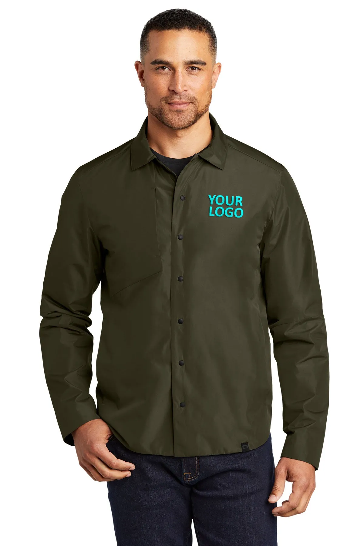 OGIO Reverse Customized Shirt Jackets, Drive Green