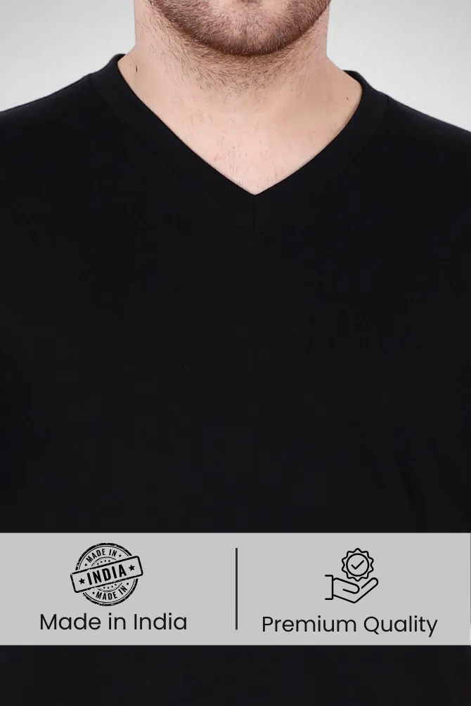 Pack Of 3 V Neck T-Shirts White Black and Navy Blue for Men